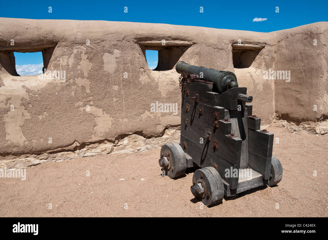 Petit cannon, Bent's Old Fort Lieu historique national, La Junta, Colorado. Banque D'Images