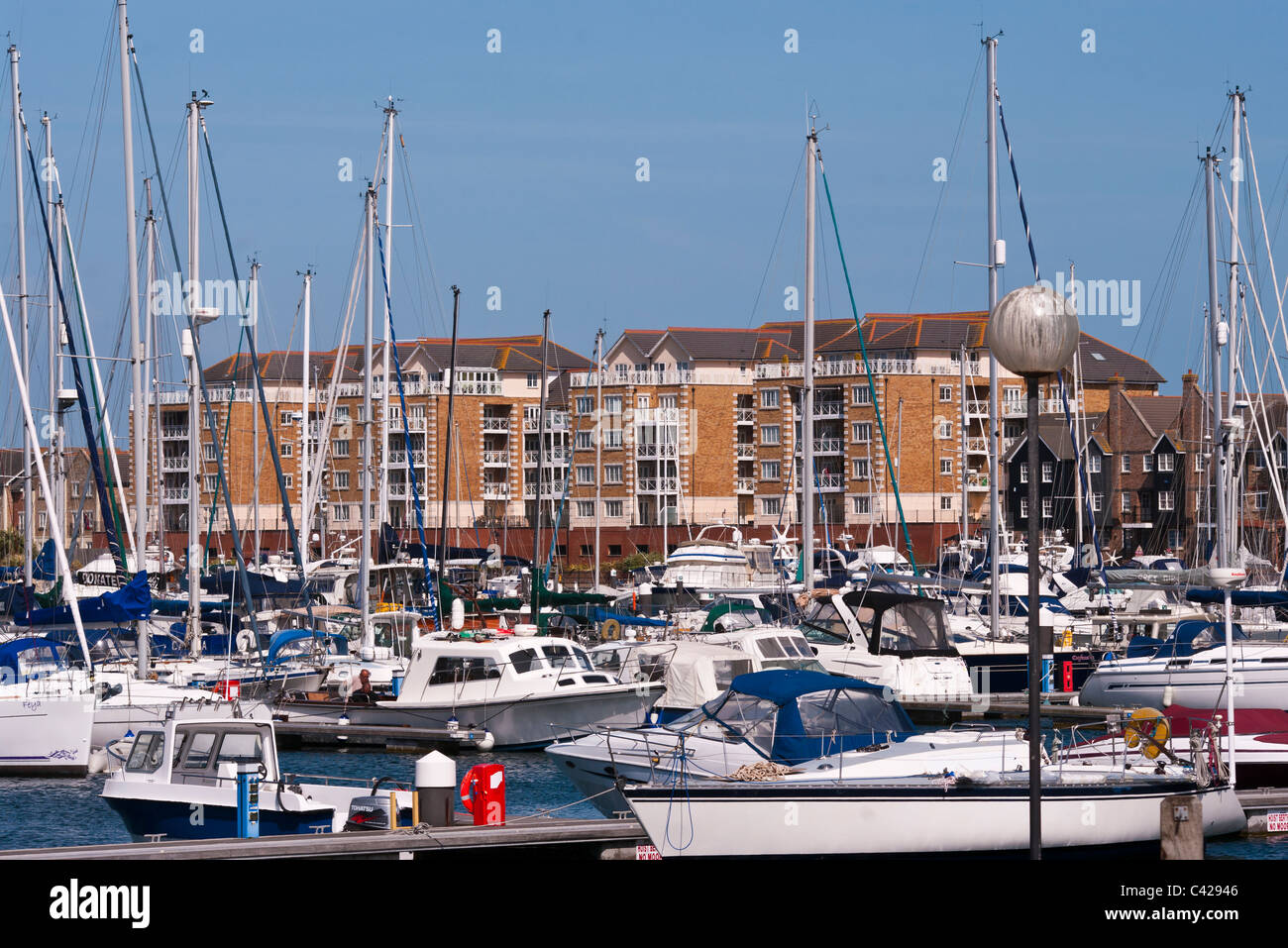 Sovereign Harbour Marina Eastbourne East Sussex England Banque D'Images