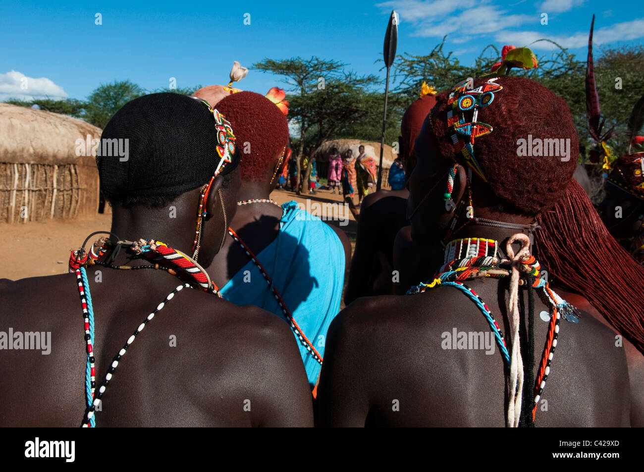 La tribu Samburu, Loisaba Wilderness Conservancy, Laikipia, Kenya. Banque D'Images