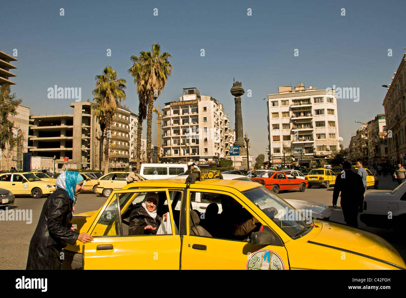 Bâtiment moderne de la ville centre de Damas en Syrie Banque D'Images