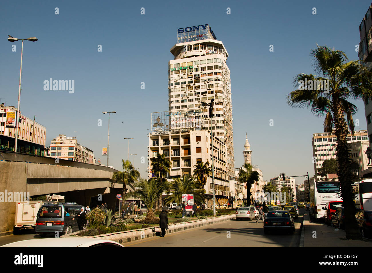 Bâtiment moderne de la ville centre de Damas en Syrie Banque D'Images