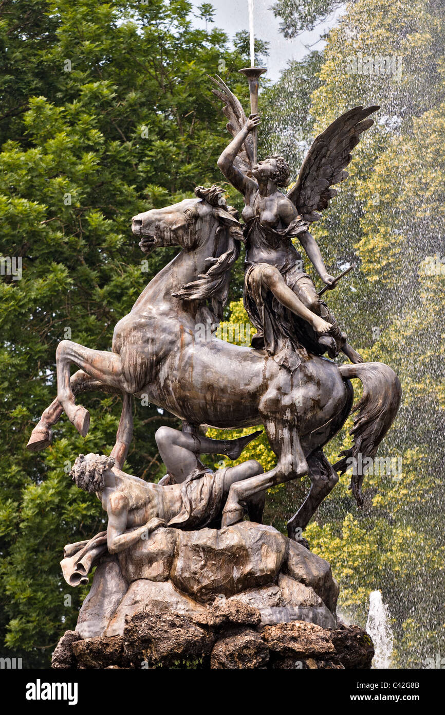Fontaine de jardin d'Herrenchiemsee Autriche Banque D'Images
