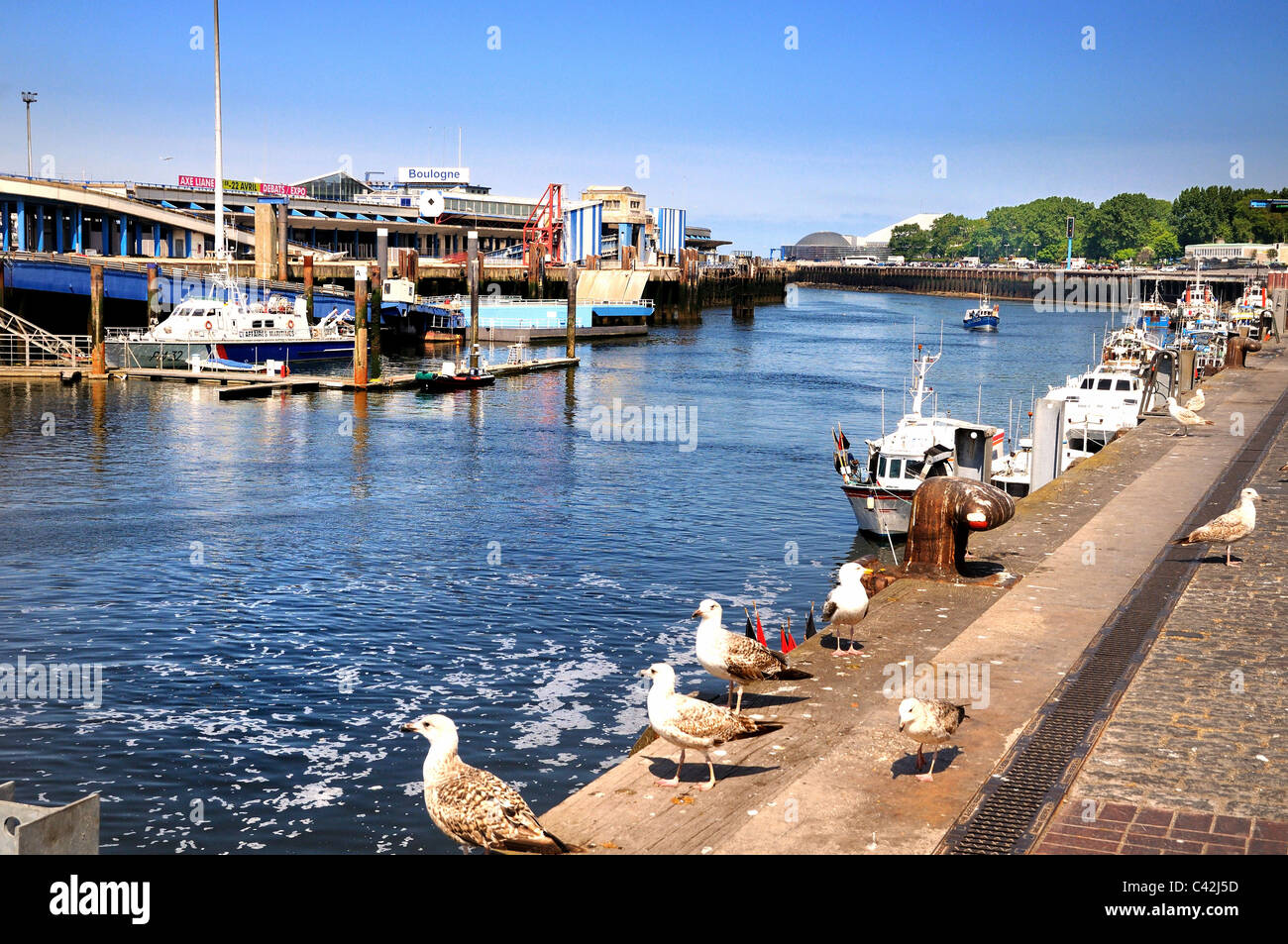 Le port de Boulogne-sur-Mer France Banque D'Images
