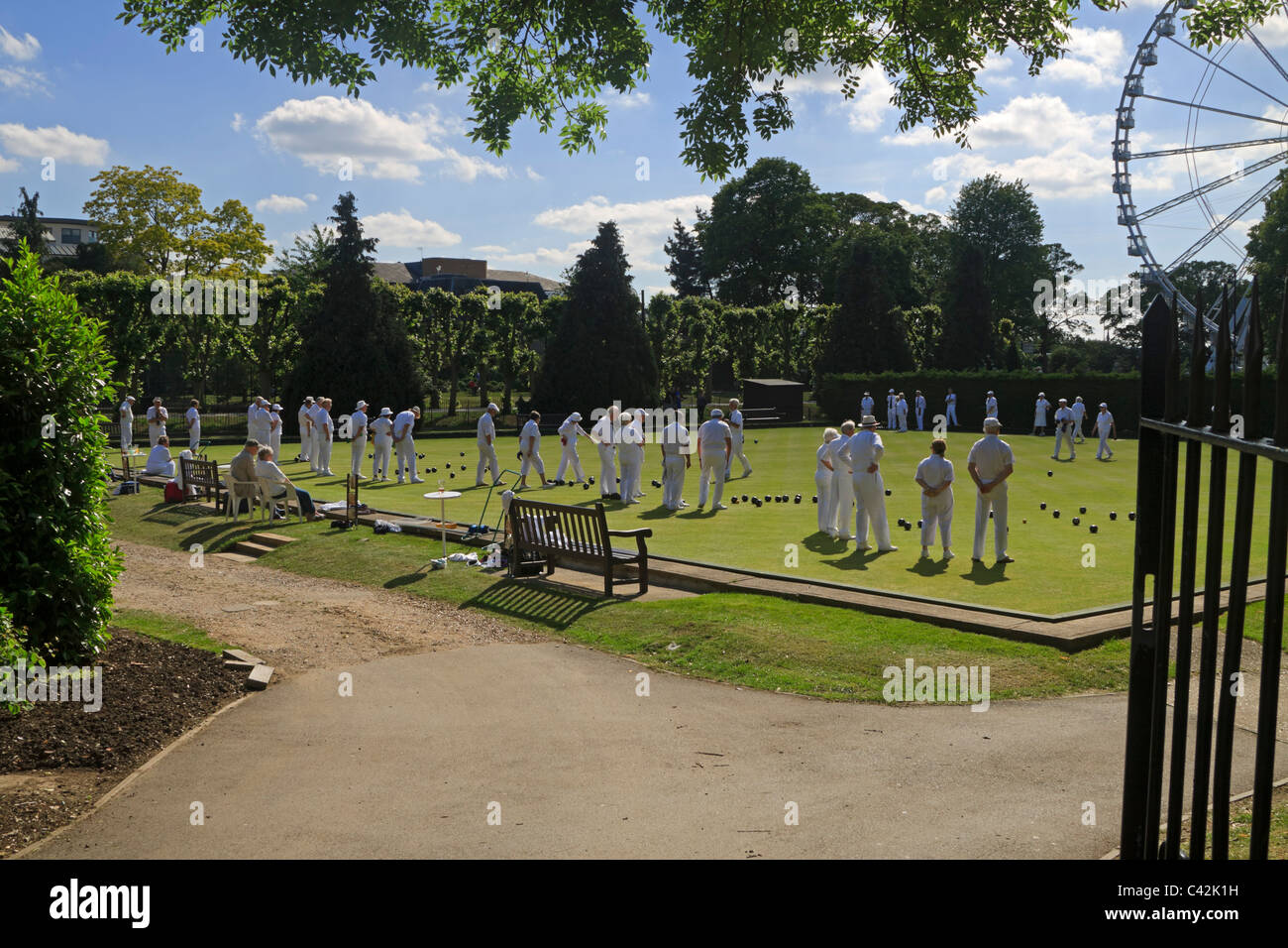 Windsor & Eton Bowling Club, Windsor, Berkshire, Royaume-Uni. Banque D'Images