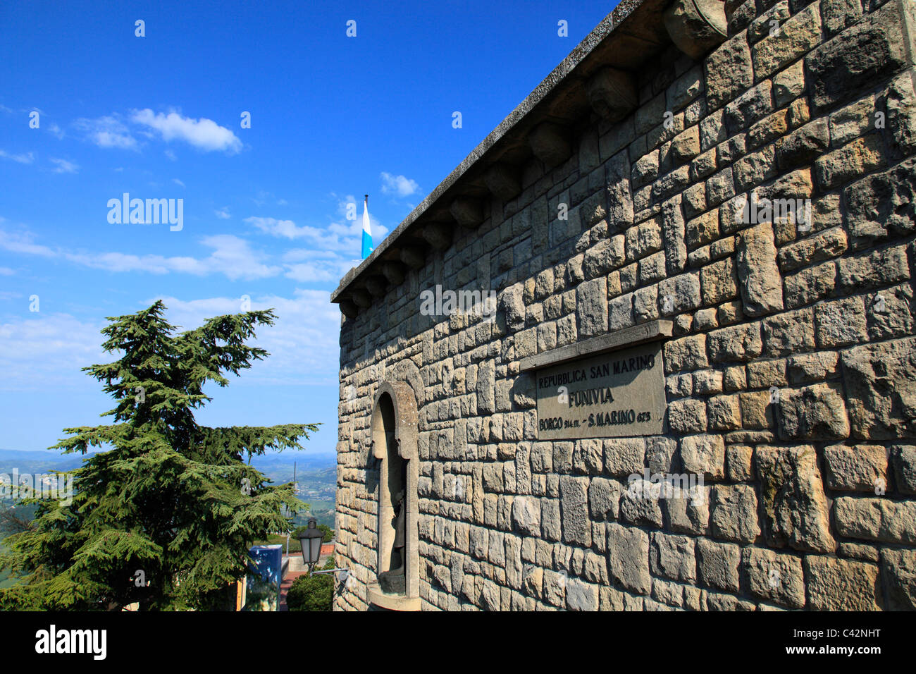 République de Saint-Marin, la ville de San Marino, funicolar de Borgo Maggiore Banque D'Images