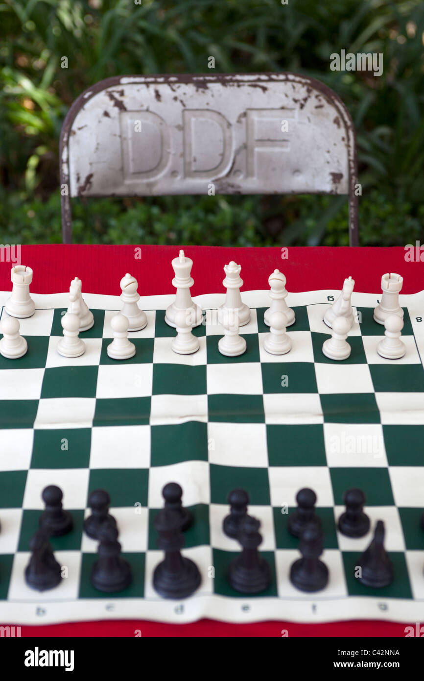 Sur le jeu d'échecs Street dans la ville de Mexico Banque D'Images