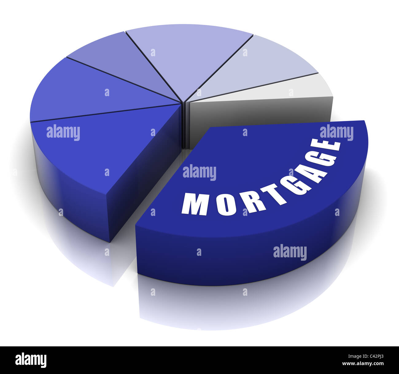 Finances personnelles blue diagramme circulaire. Partie d'une série. Banque D'Images