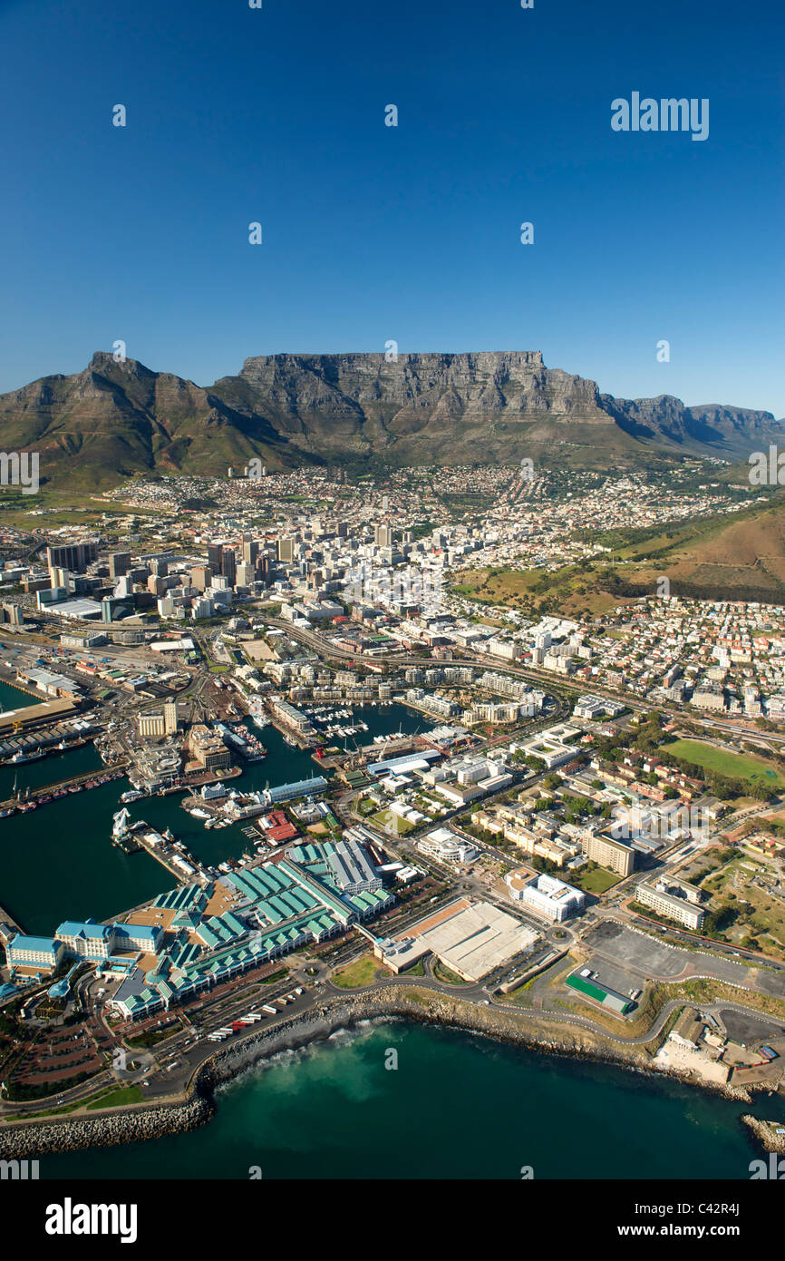 Vue aérienne de la ville de Cape Town, Afrique du Sud. Banque D'Images