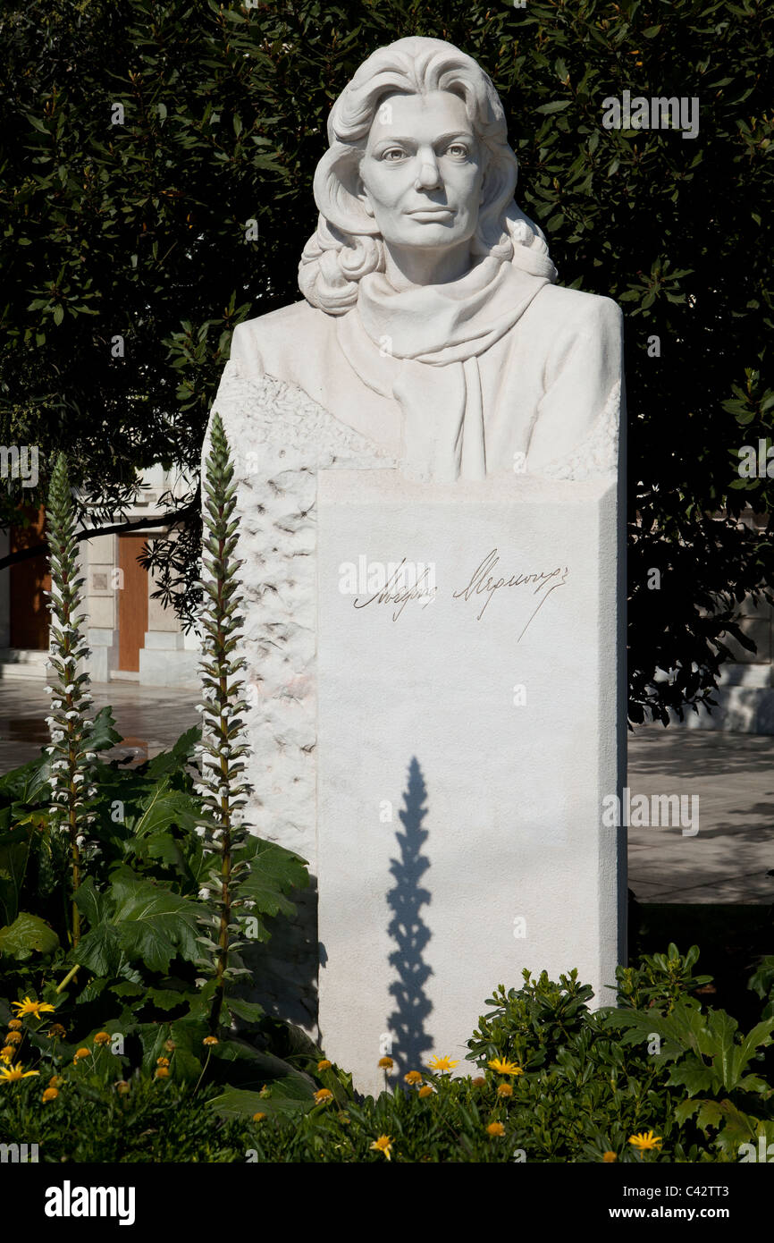 Statue de Melina Mercouri à Athènes, Grèce Banque D'Images