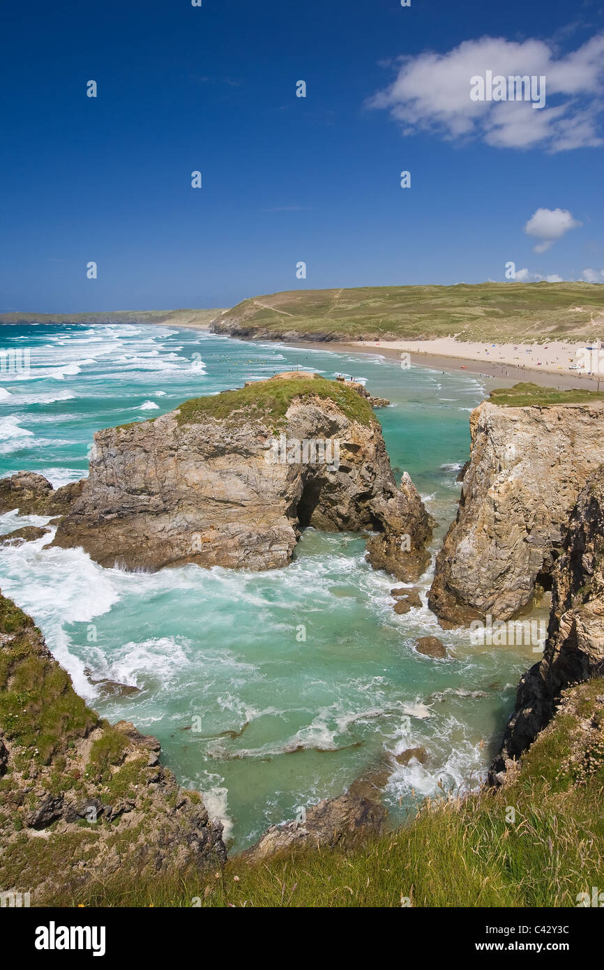 Broad Oak Beach, North Cornwall, England UK Banque D'Images