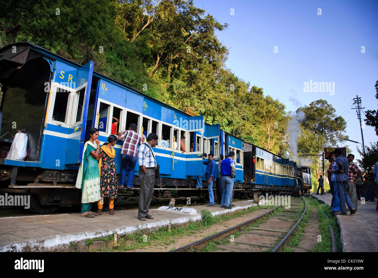 Train Local, Kerala, Inde Banque D'Images