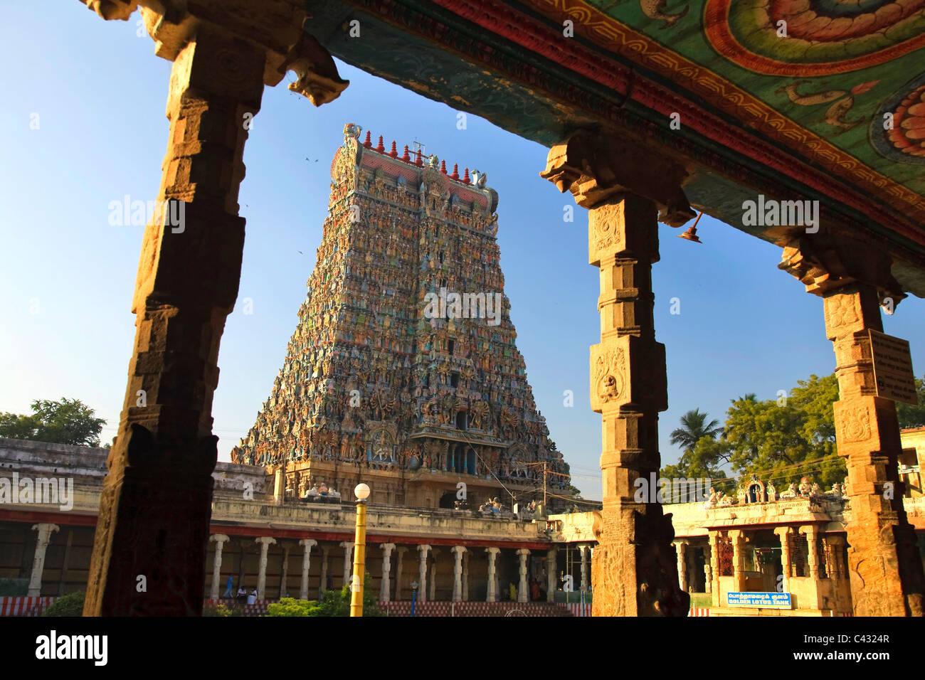 Temple Sri Meenakshi, Madurai, Tamil Nadu, Inde Banque D'Images