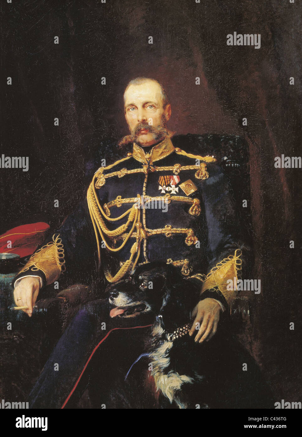 Alexandre II de Russie (1818-1881) empereur russe peint par Konstantin Makovsky en 1881 Banque D'Images