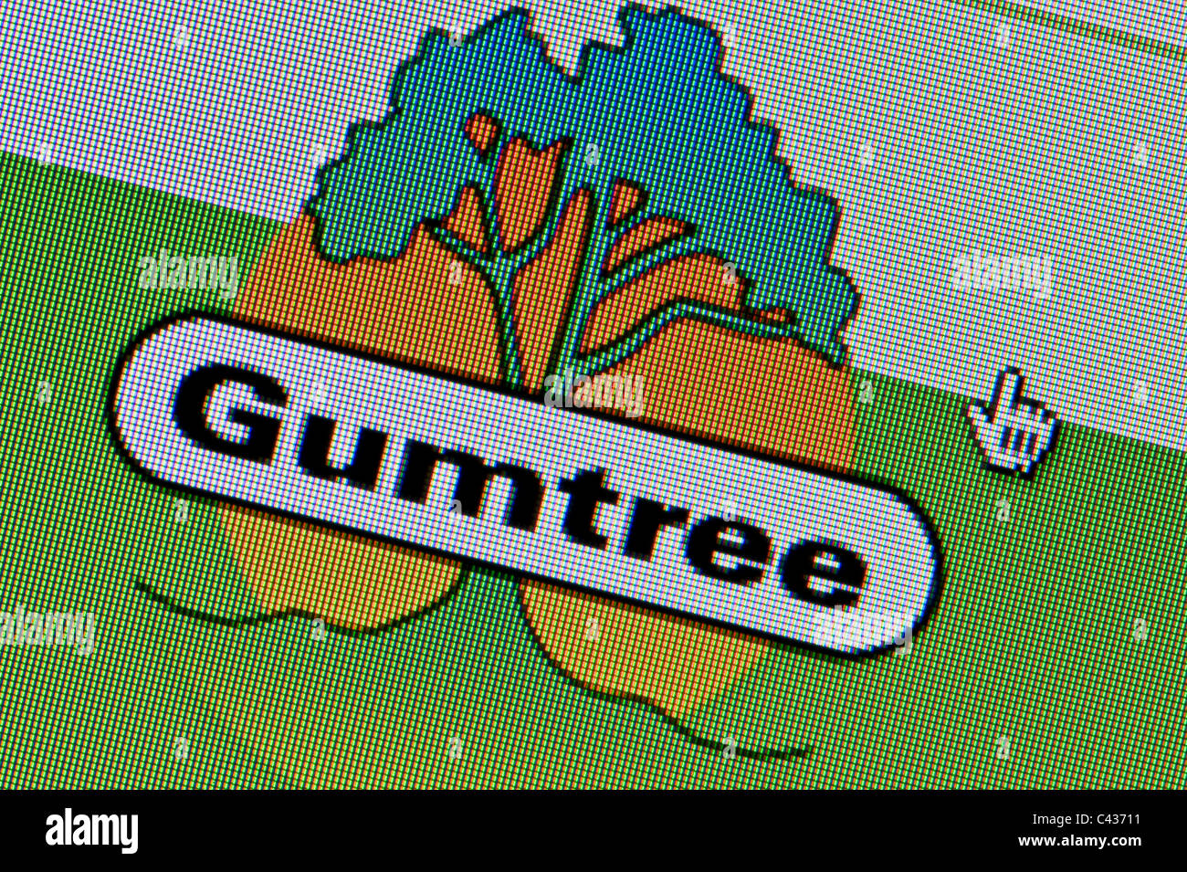 De près de l'logo Gumtree comme vu sur son site web. (Usage éditorial uniquement : -Print, télévision, e-book et le comité éditorial du site). Banque D'Images