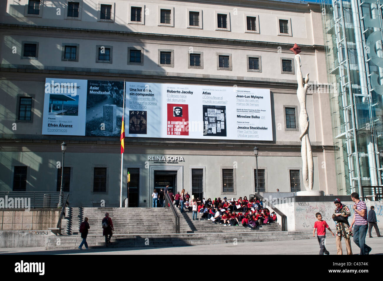 Entrée principale, Museo Reina Sofía, musée de la Reine Sofia, Madrid, Espagne Banque D'Images
