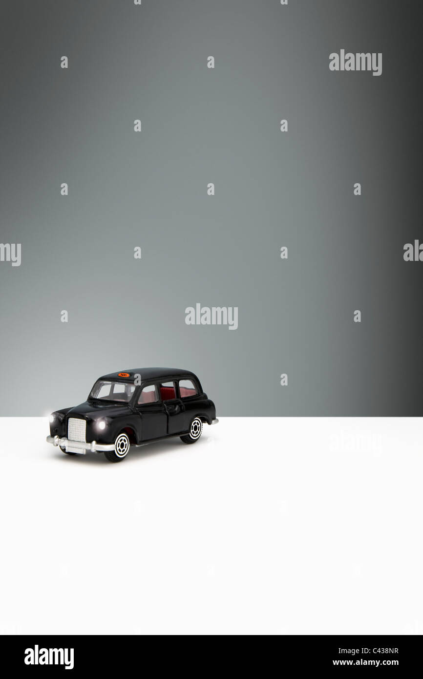 Mini London taxi noir moulé Banque D'Images