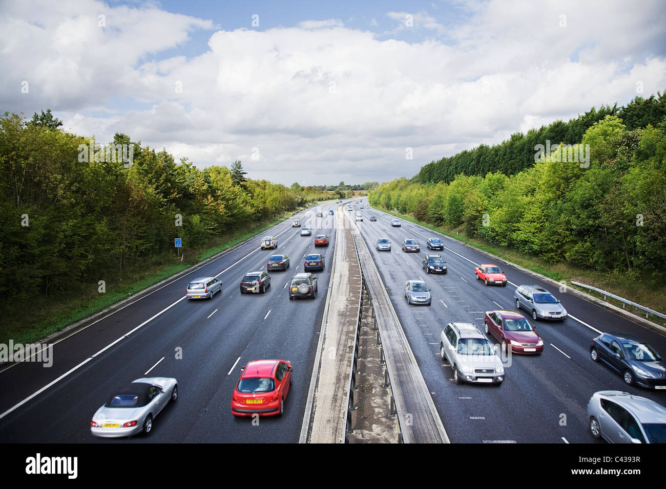 Autoroute britannique occupé Banque D'Images