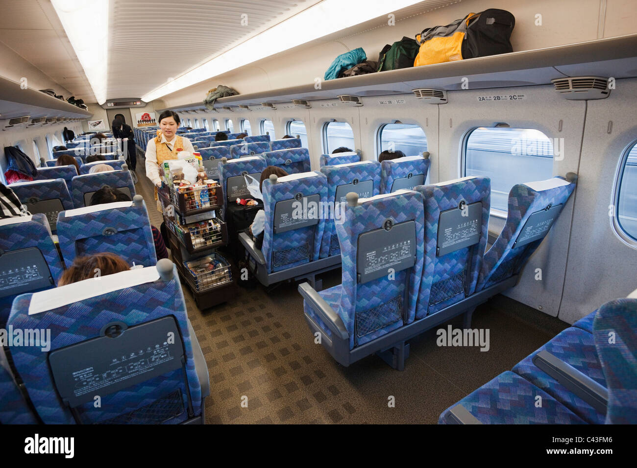 L'Asie, Japon, Honshu, Bullet Train, Shinkansen, le train à grande vitesse, JR, le Japon, le Japon ferroviaire Rail, Japan Rail Pass, Transports, Trans Banque D'Images