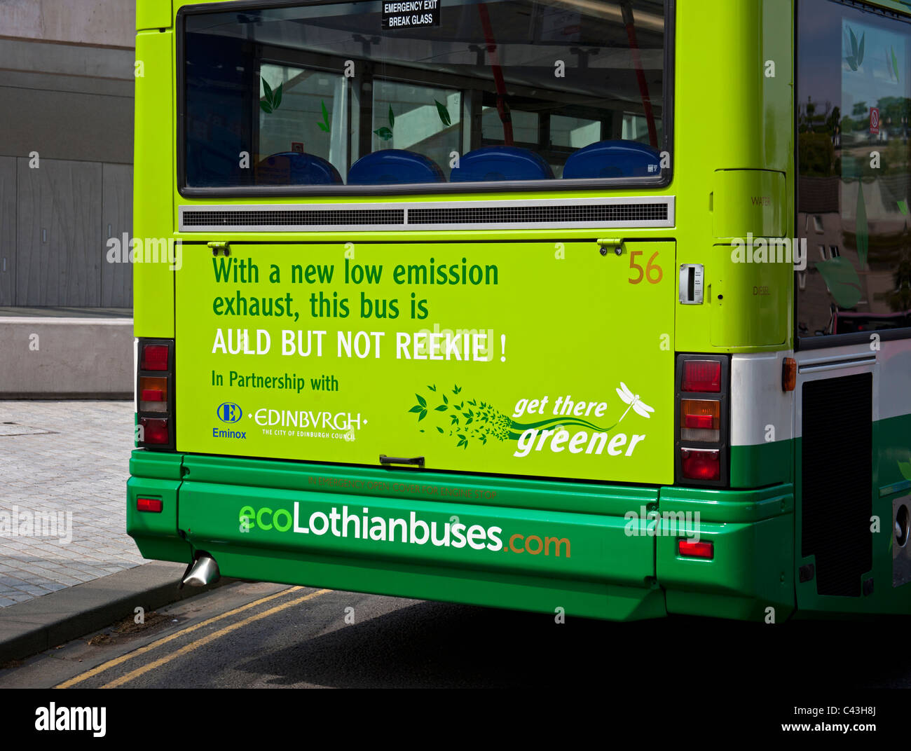 Région de Lothian green bus Banque D'Images