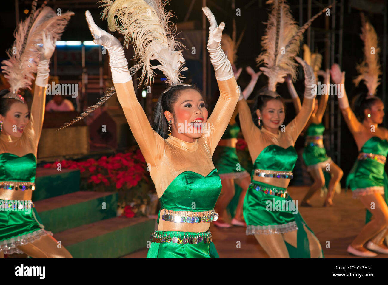 Danseurs thaïlandais, Thung Si Mueang Festival, Udon Thani, Thaïlande Banque D'Images
