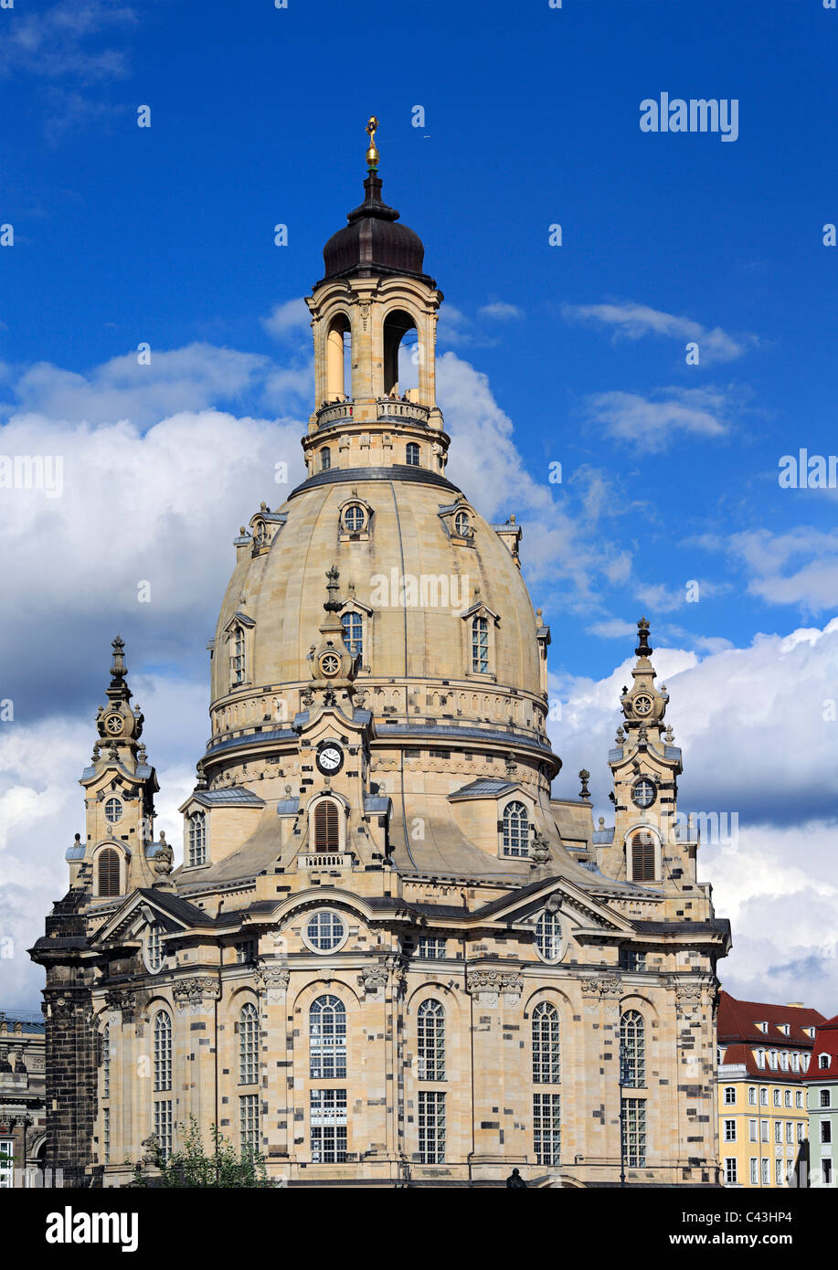 L'Allemagne, l'allemand, l'Europe, d'Europe, l'Europe de l'Ouest, Architecture, bâtiment, Ville, municipalité, Dresde, Saxe, la Dresdner Frauenkirche, b Banque D'Images