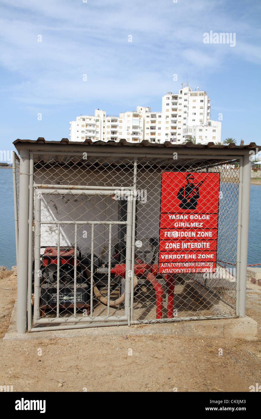 Chypre. Varosha Ghost Town à Famagouste, Chypre du nord occupée par la Turquie Banque D'Images