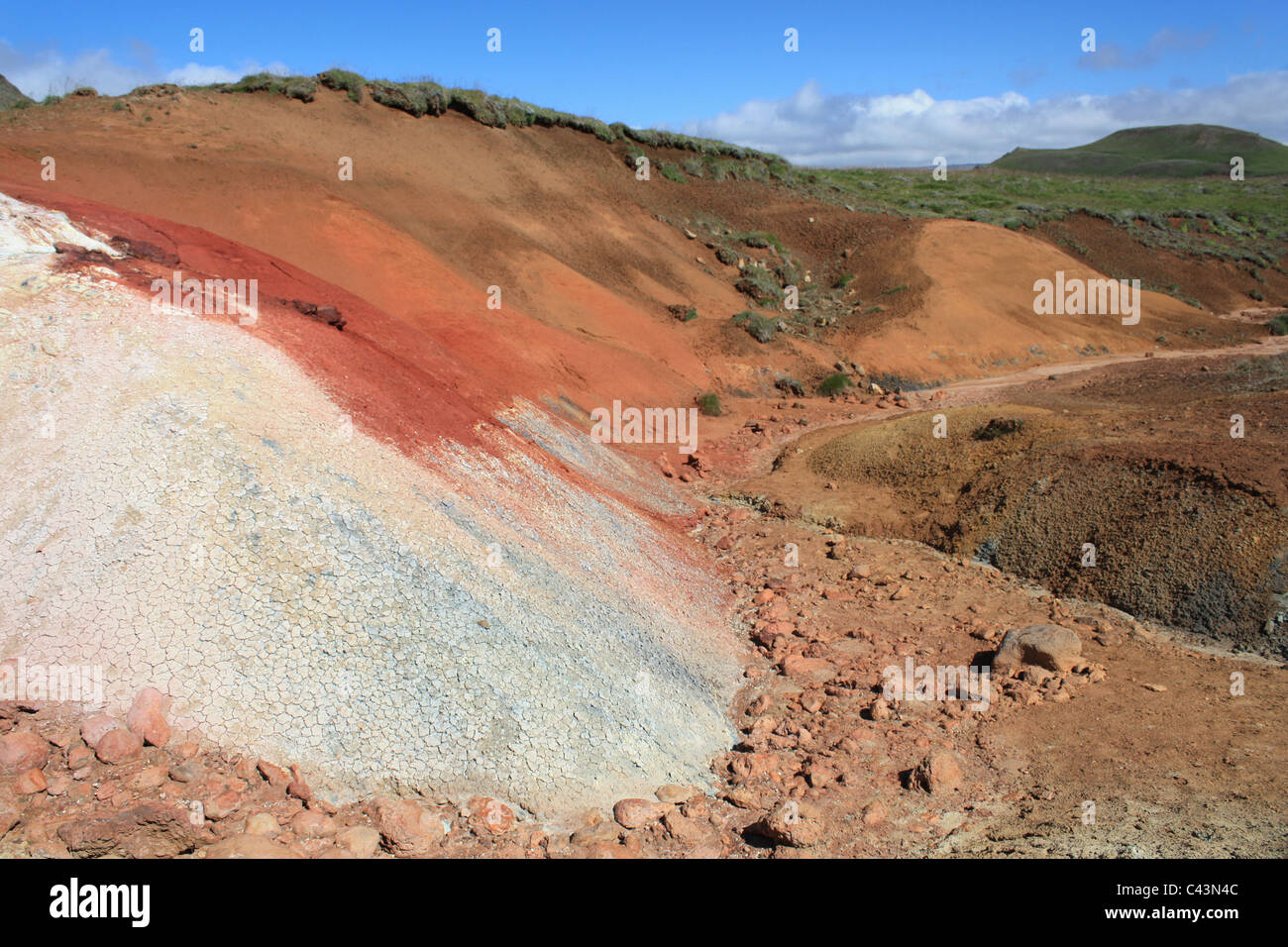 L'Islande, l'île volcan, en Europe, nature, paysage, paysage, Reykjanes, Kleifarvatn, Krysuvik, active, volcan, zone, machine à vapeur, le VAP Banque D'Images