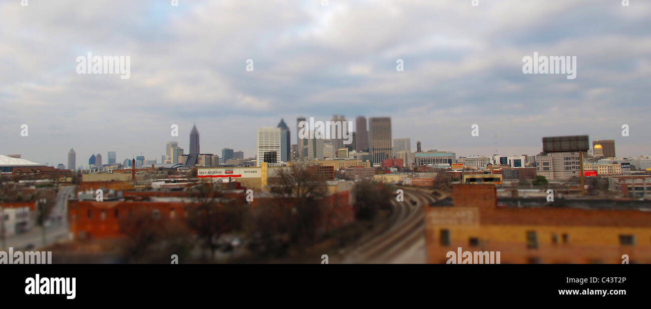 L'Atlanta skyline de toit. Banque D'Images
