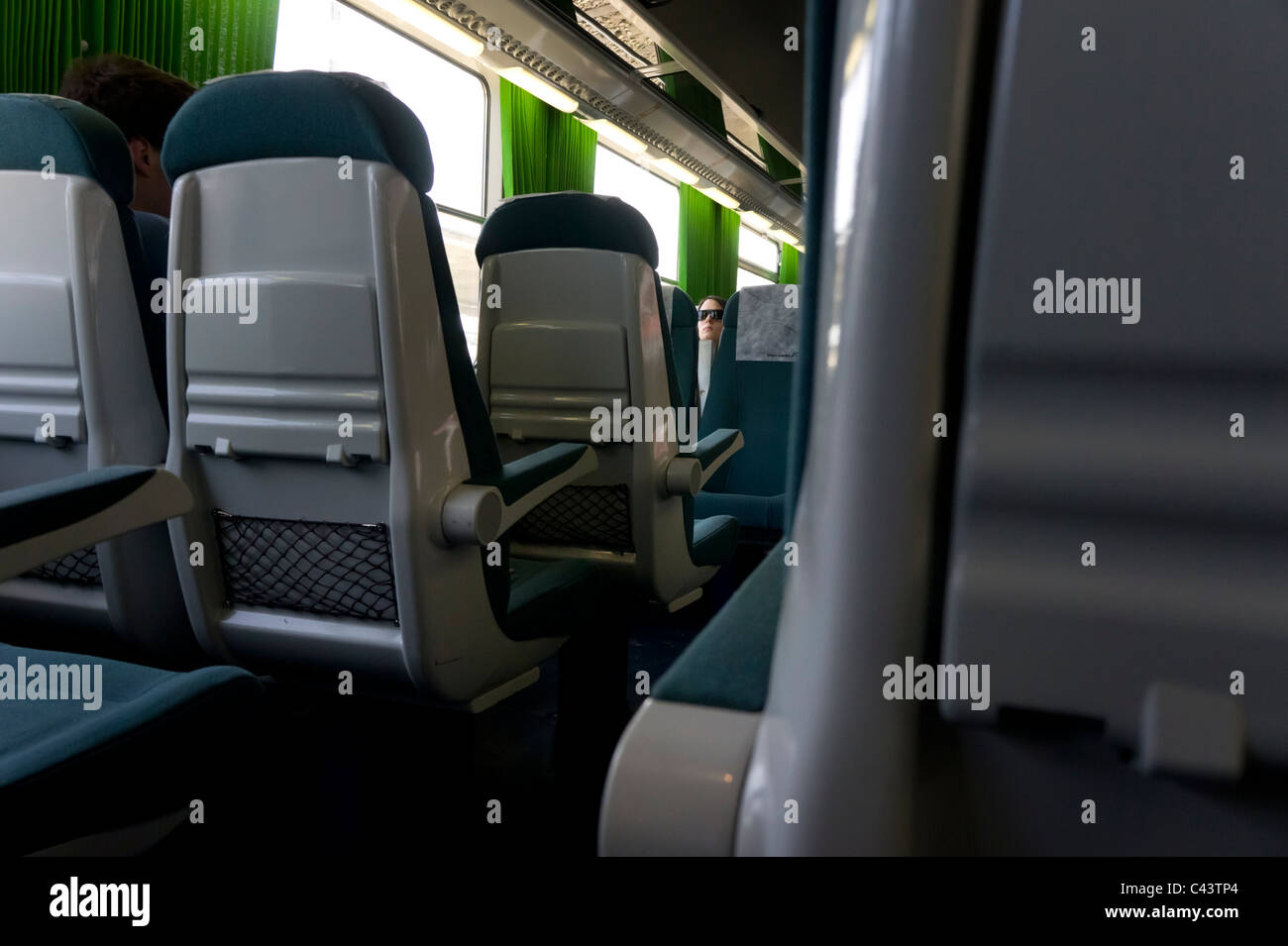 Intérieur de train Banque D'Images