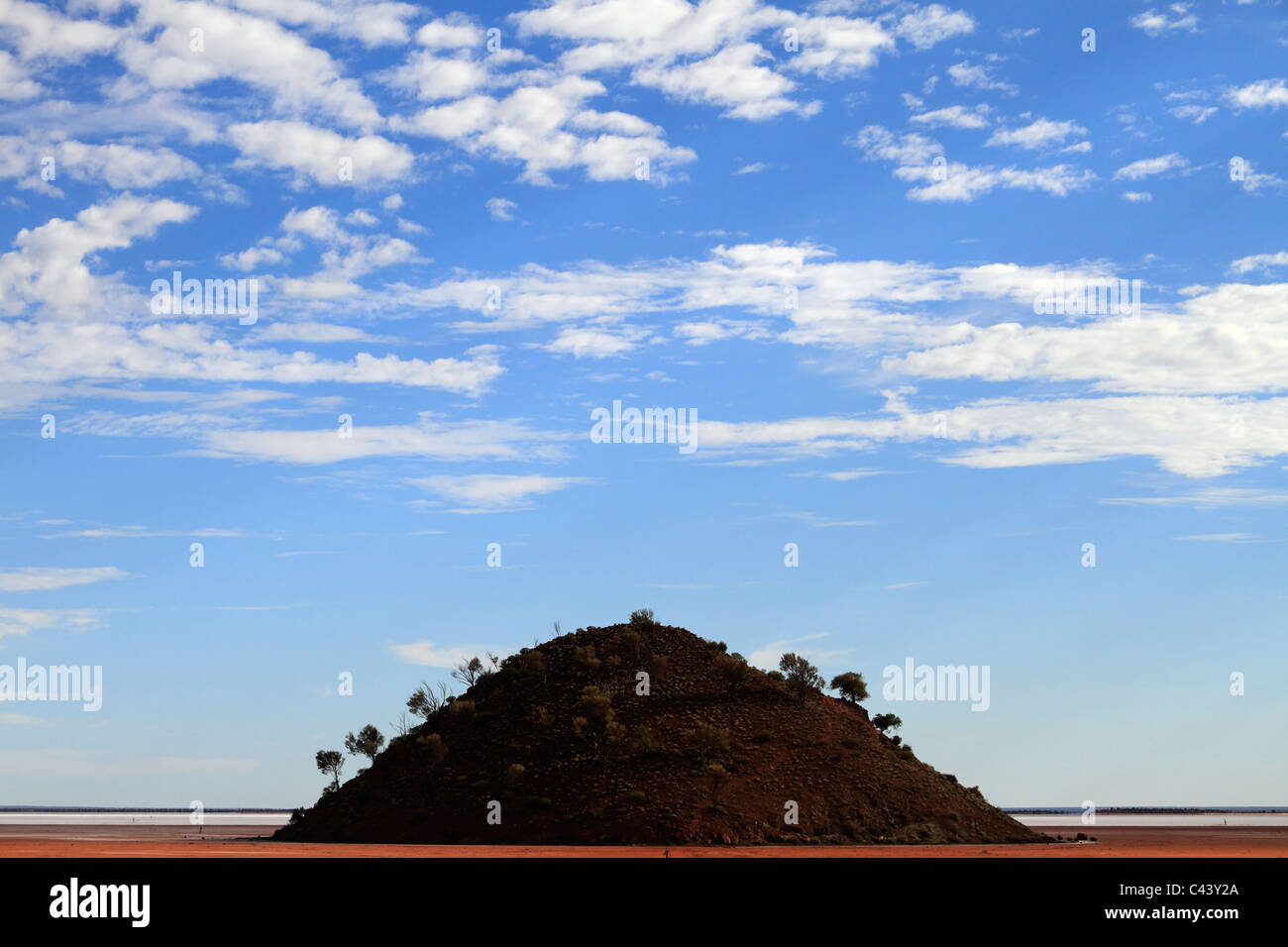 Sculptures art et de l'île sur le lac de Ballard, l'ouest de l'Australie Banque D'Images