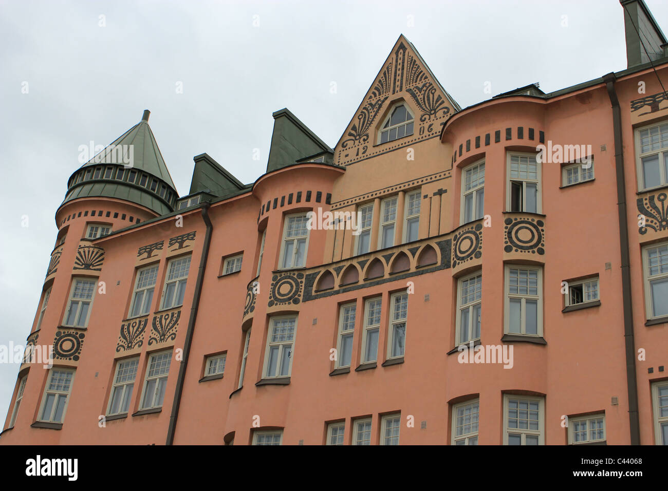 Vieux bâtiment dans le district de kallio à Helsinki Banque D'Images