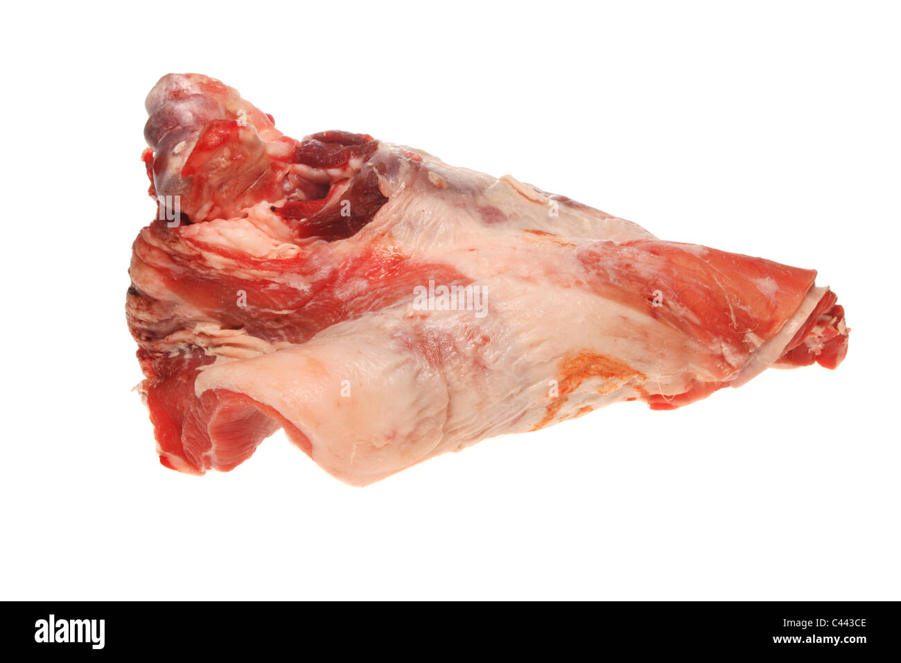 Épaule d'agneau cru isolé conjointe contre white Banque D'Images