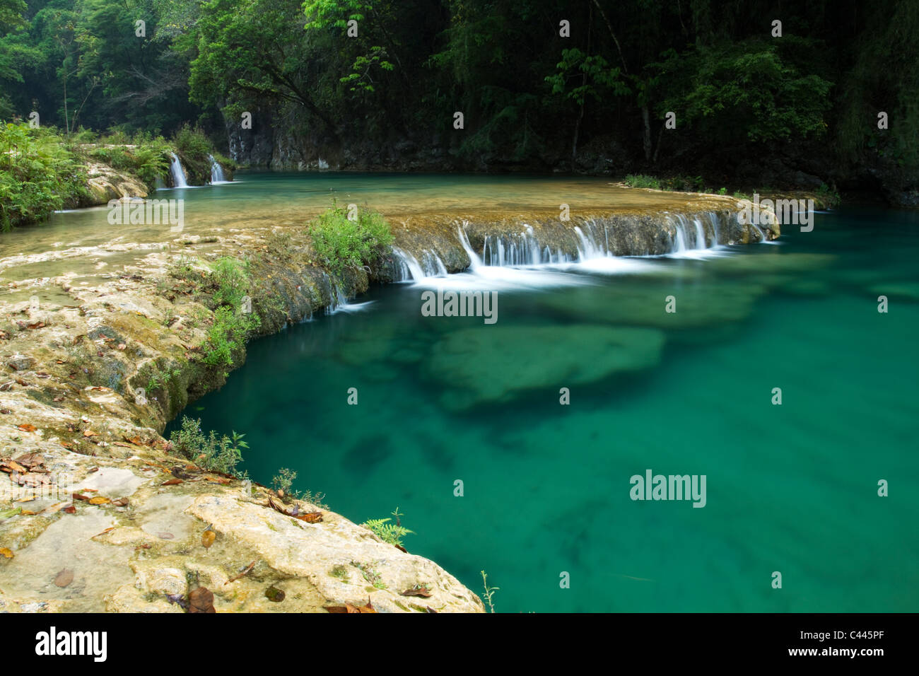 Cascade de Semuc Champey, Lanquin, Guatemala Banque D'Images