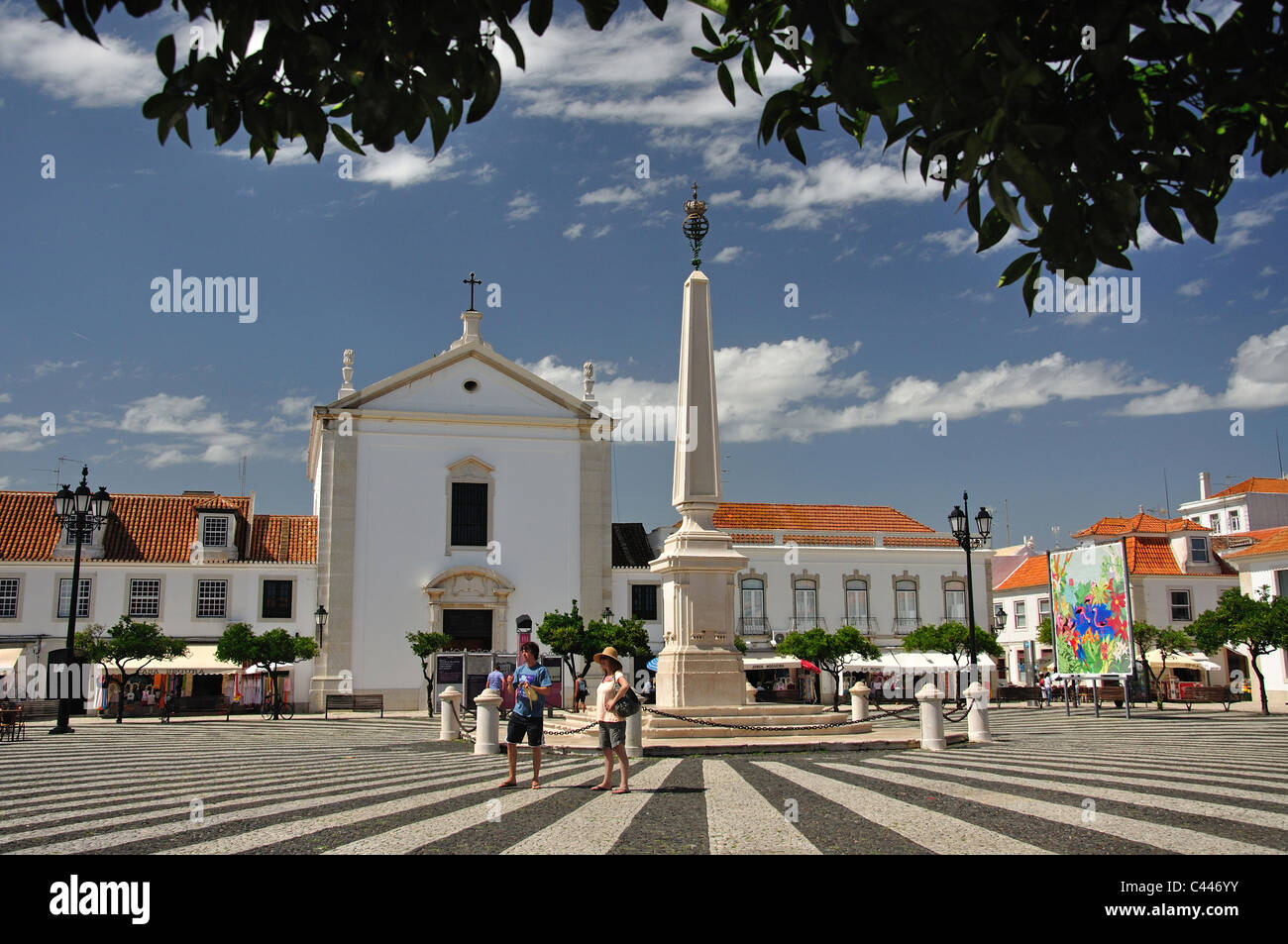 Praca Marques de Pombal, Vila Real de Santo António, District de Faro, Algarve, Portugal Banque D'Images