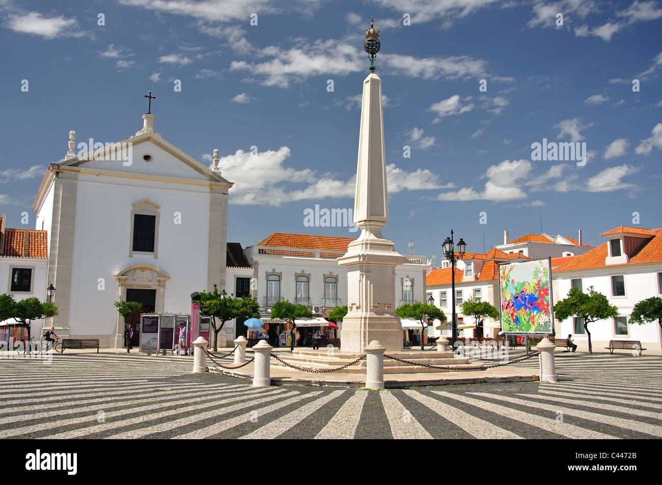 Praca Marques de Pombal, Vila Real de Santo António, District de Faro, Algarve, Portugal Banque D'Images