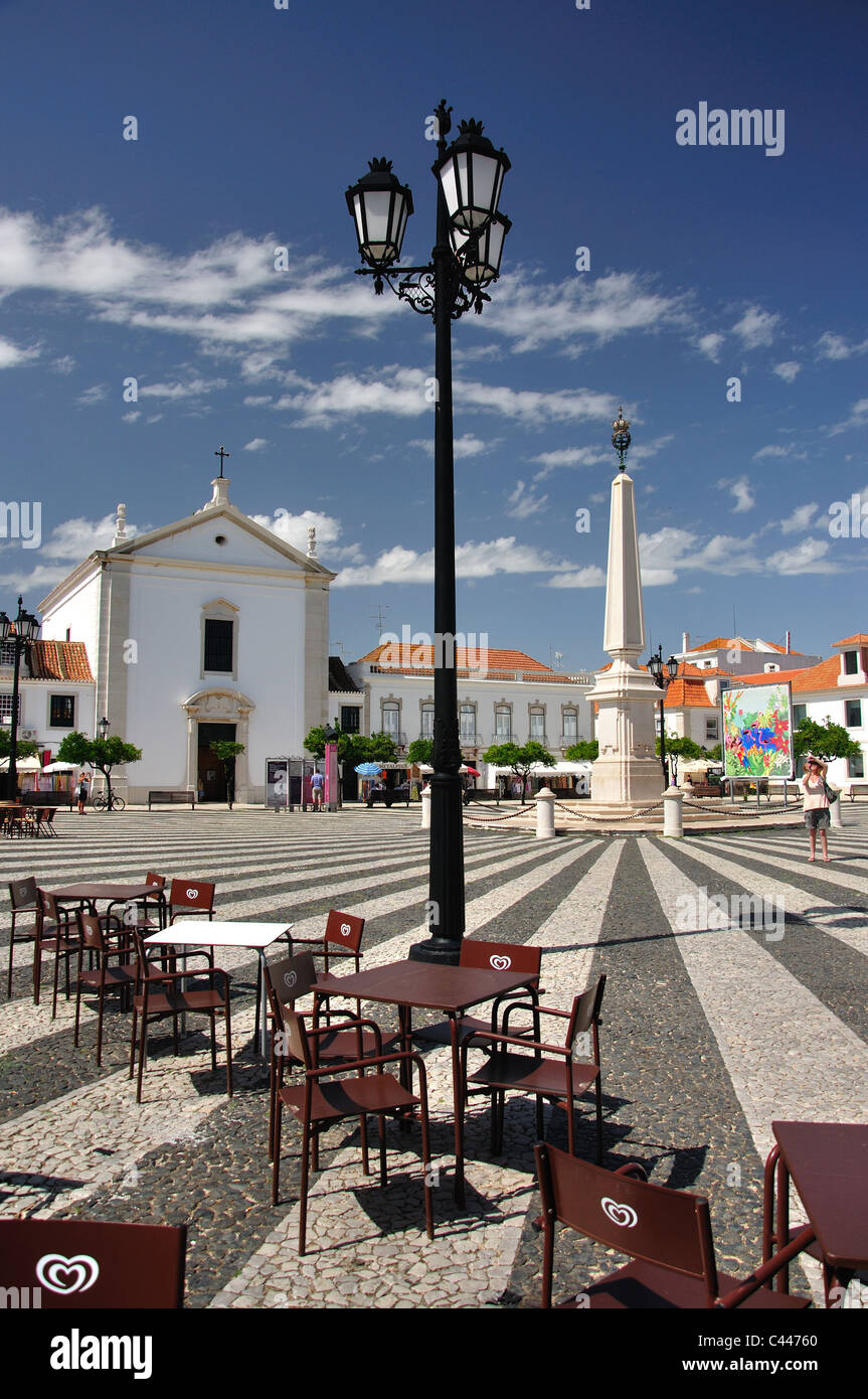 Praca marques de Pombal, Vila Real de Santo António, région de l'Algarve, Portugal Banque D'Images