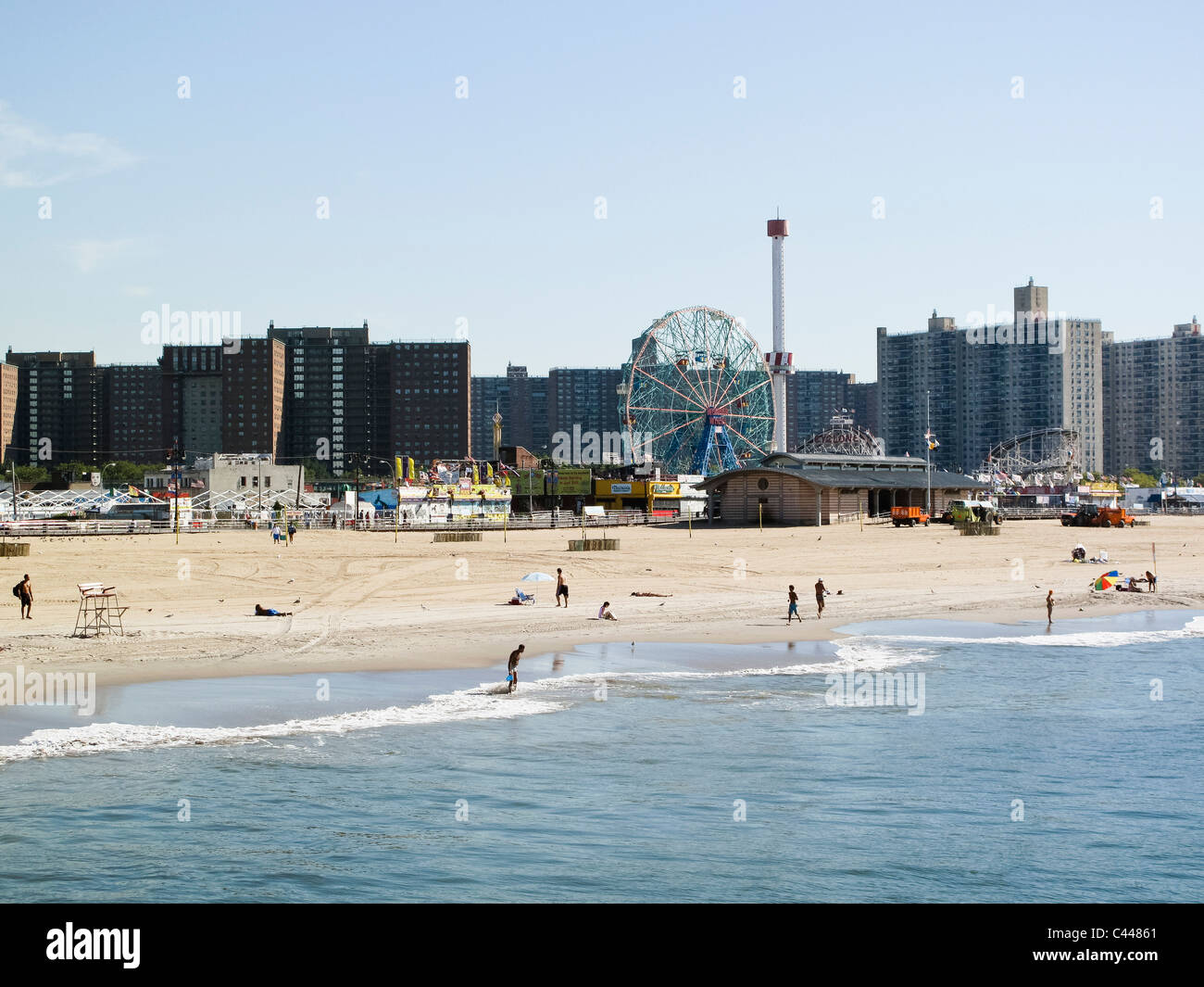 La plage et le parc d'attractions, Coney Island, New York, USA Banque D'Images