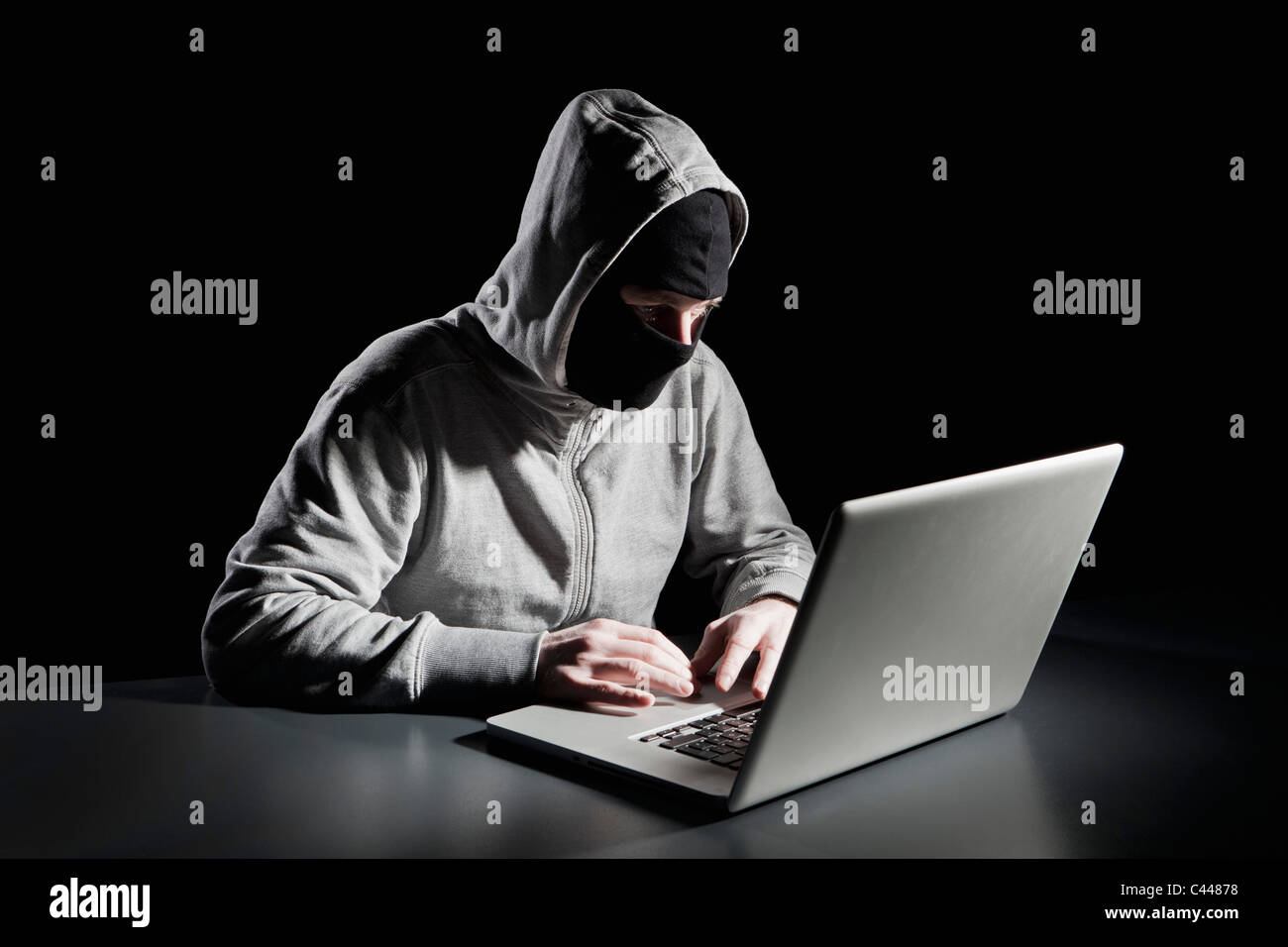 Un pirate informatique Banque D'Images
