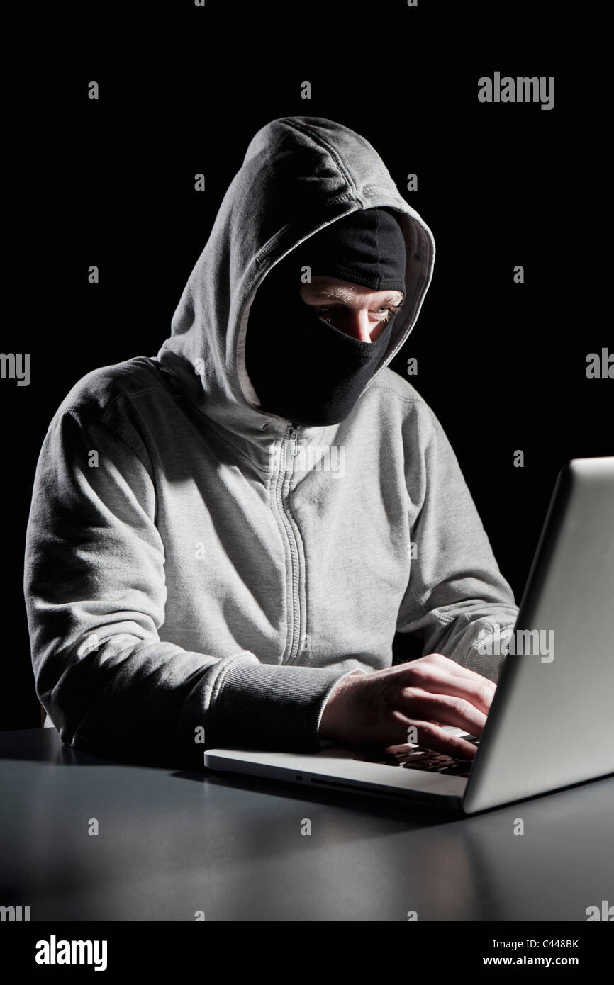 Un pirate informatique Banque D'Images