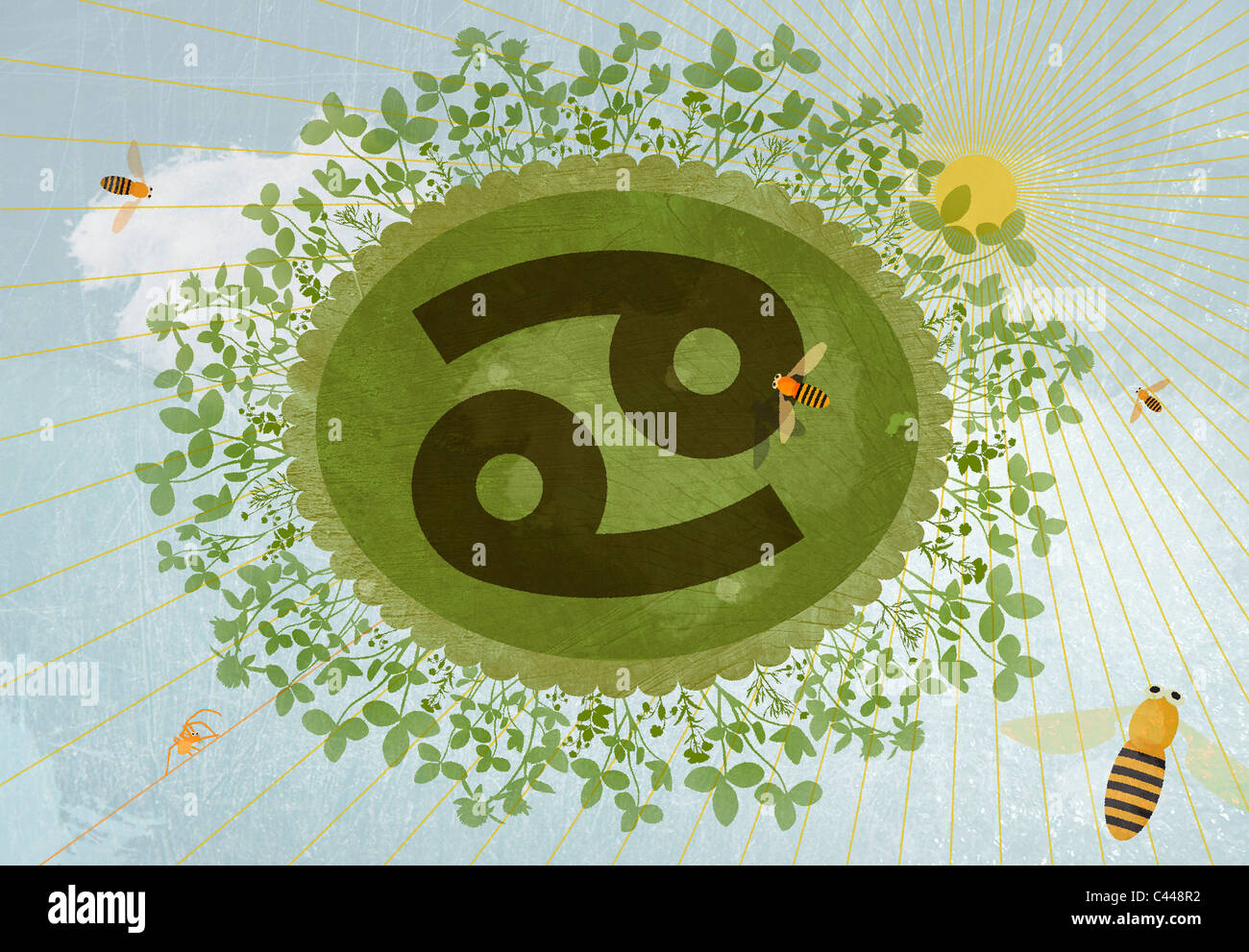 Signe astrologique du Cancer Banque D'Images