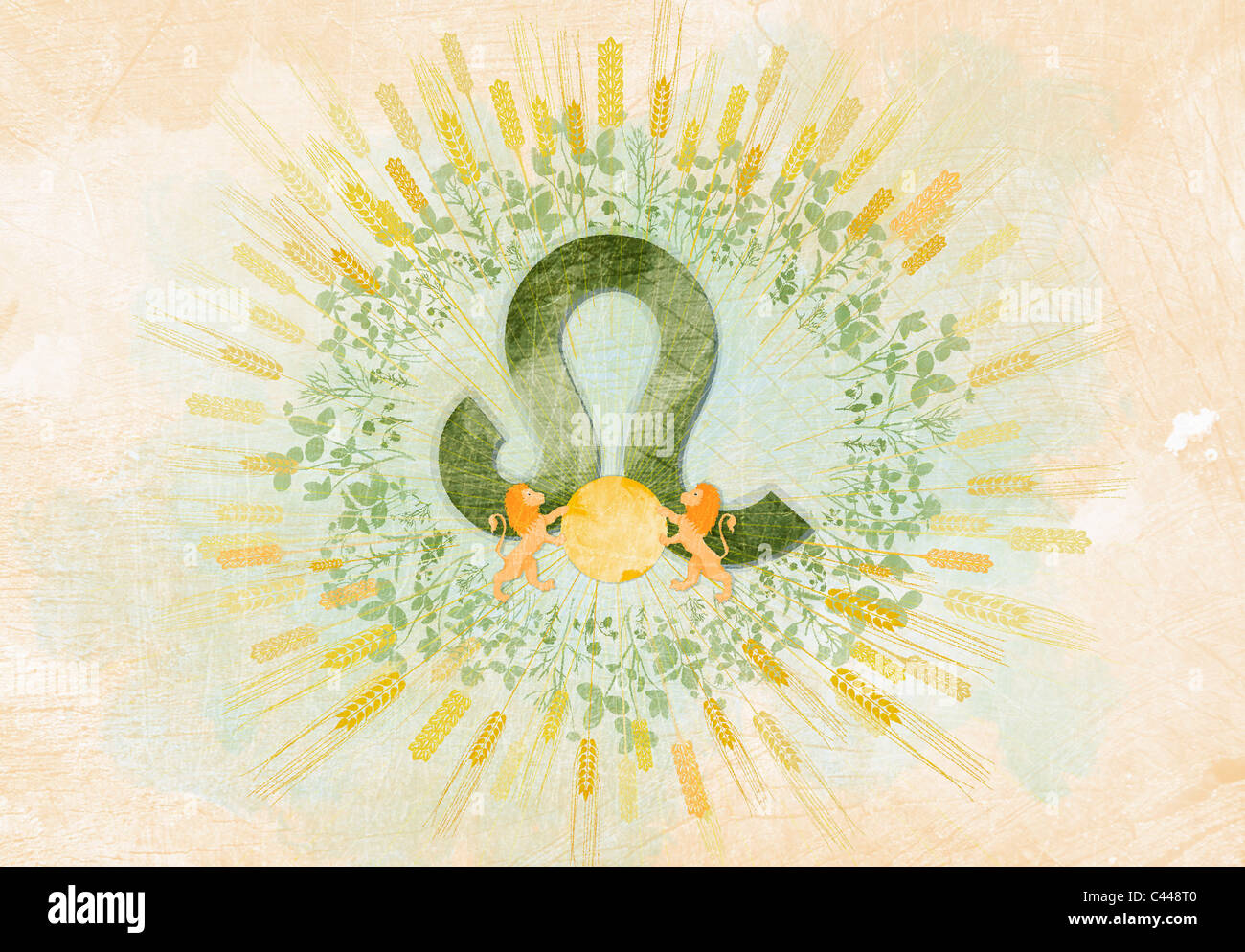 Signe astrologique du Lion Banque D'Images