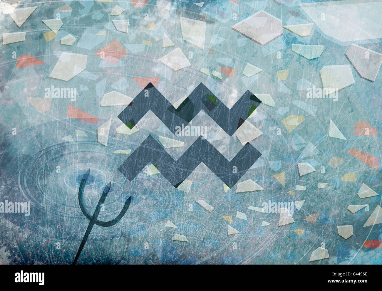 Signe astrologique du Verseau Banque D'Images