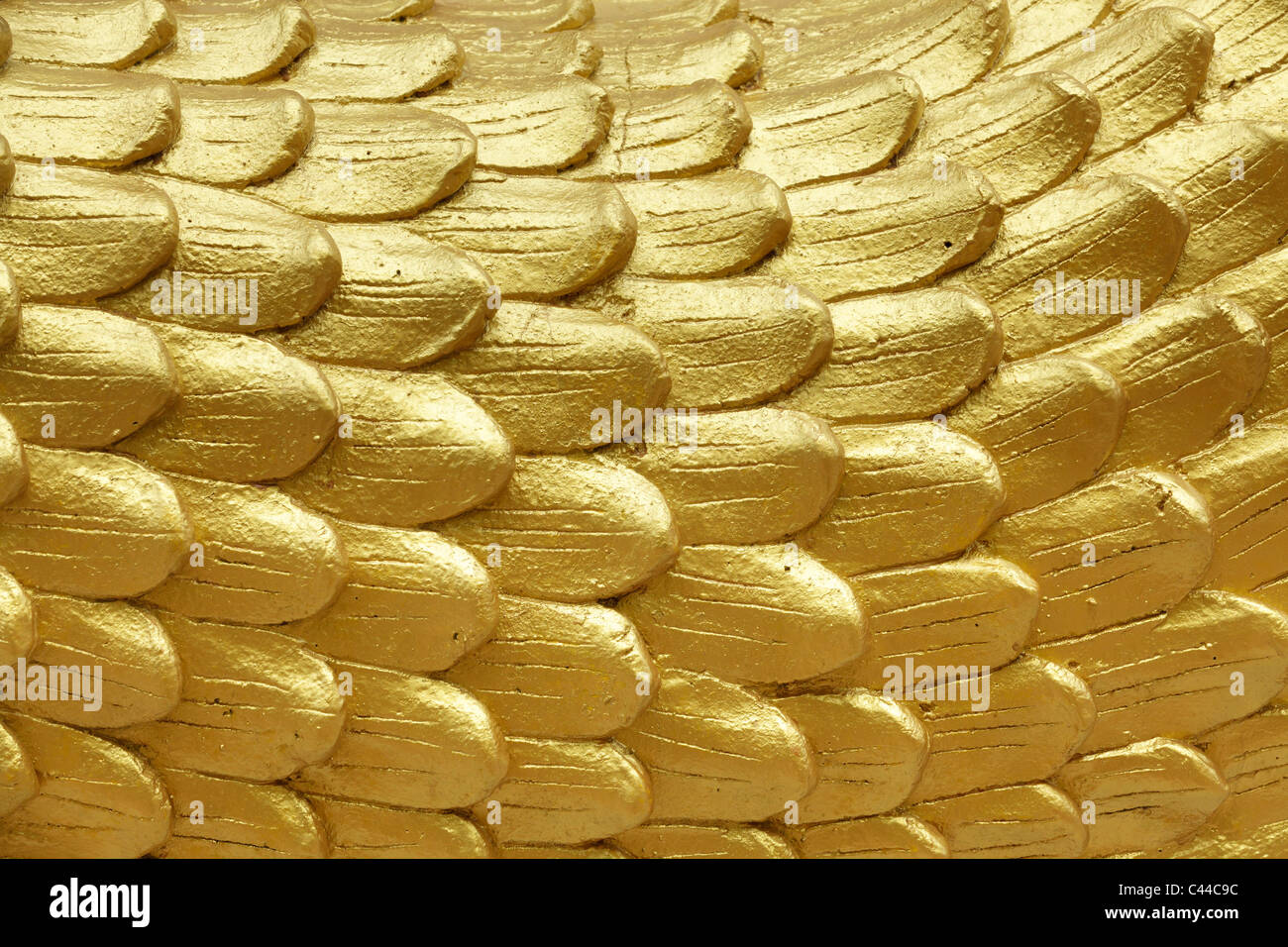 Détail de l'échelle d'or, motif religieux en Thaïlande Banque D'Images