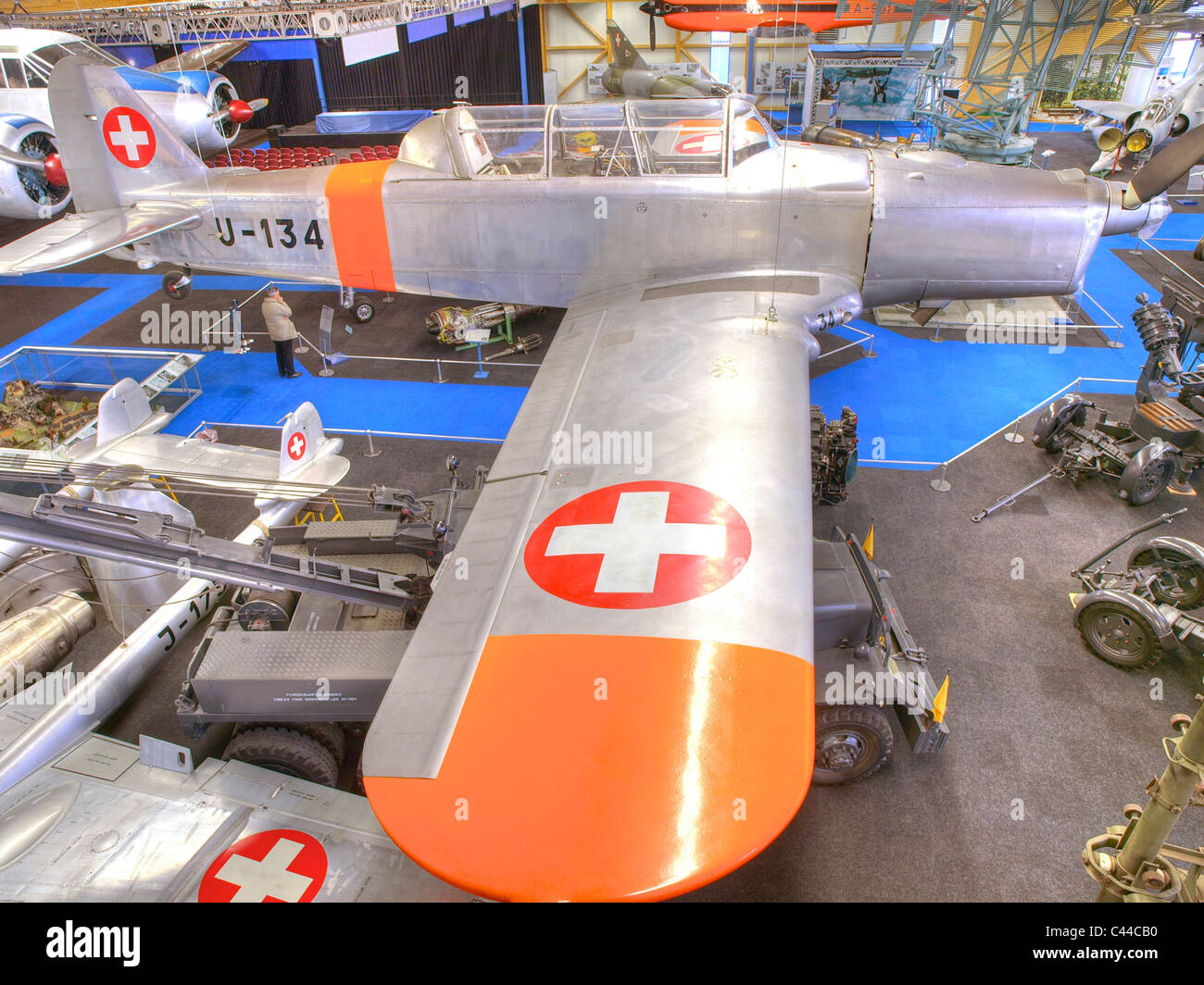 Les avions, l'aviateur's museum, musée, village9, le canton de Zurich, Suisse, les avions militaires, anciens, l'aviation Banque D'Images