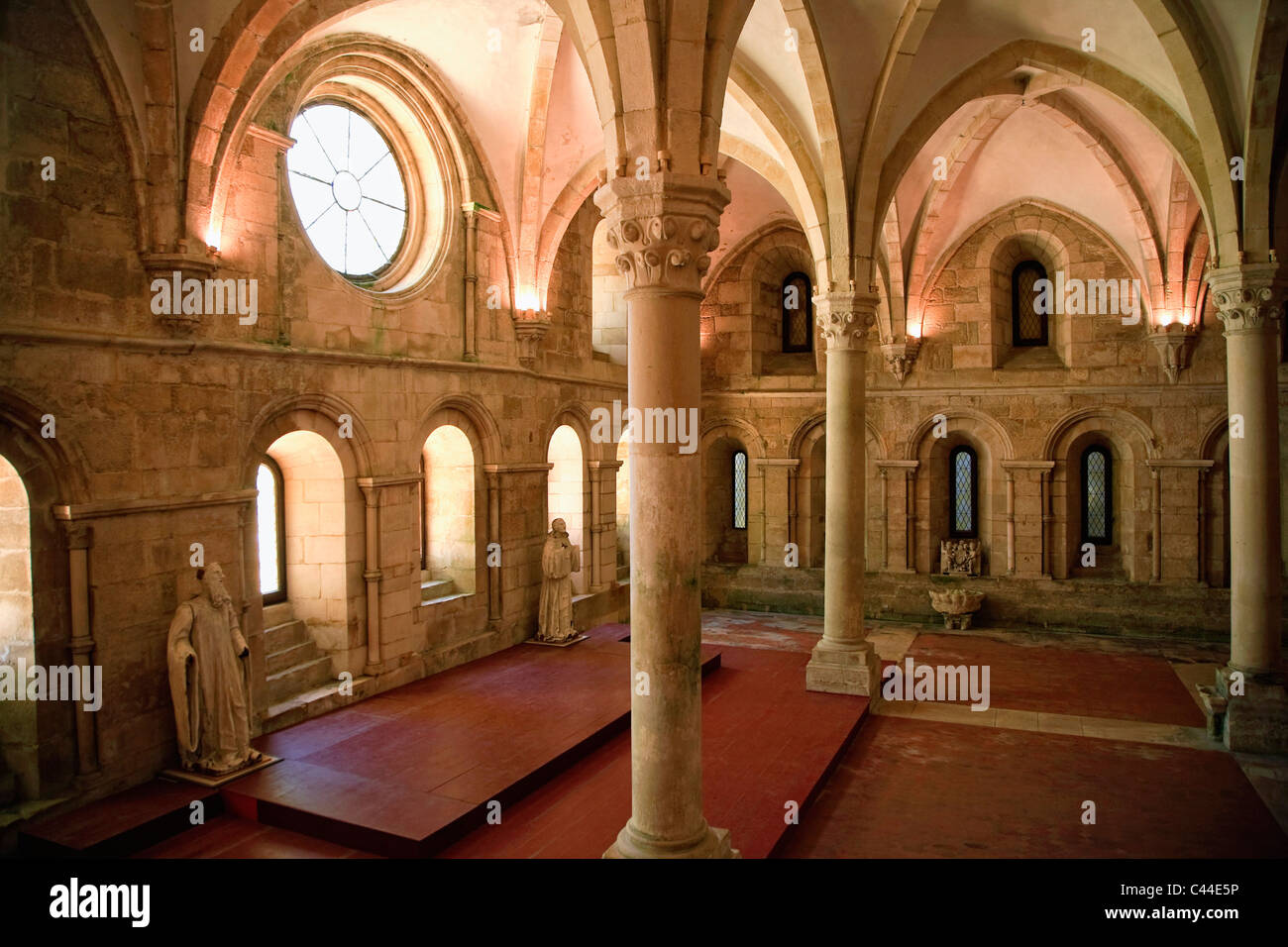Monk's Hall, Santa Maria d'Alcobaça Monastère (UNESCO World Heritage), Alcobaça, Portugal, Estremadura Banque D'Images
