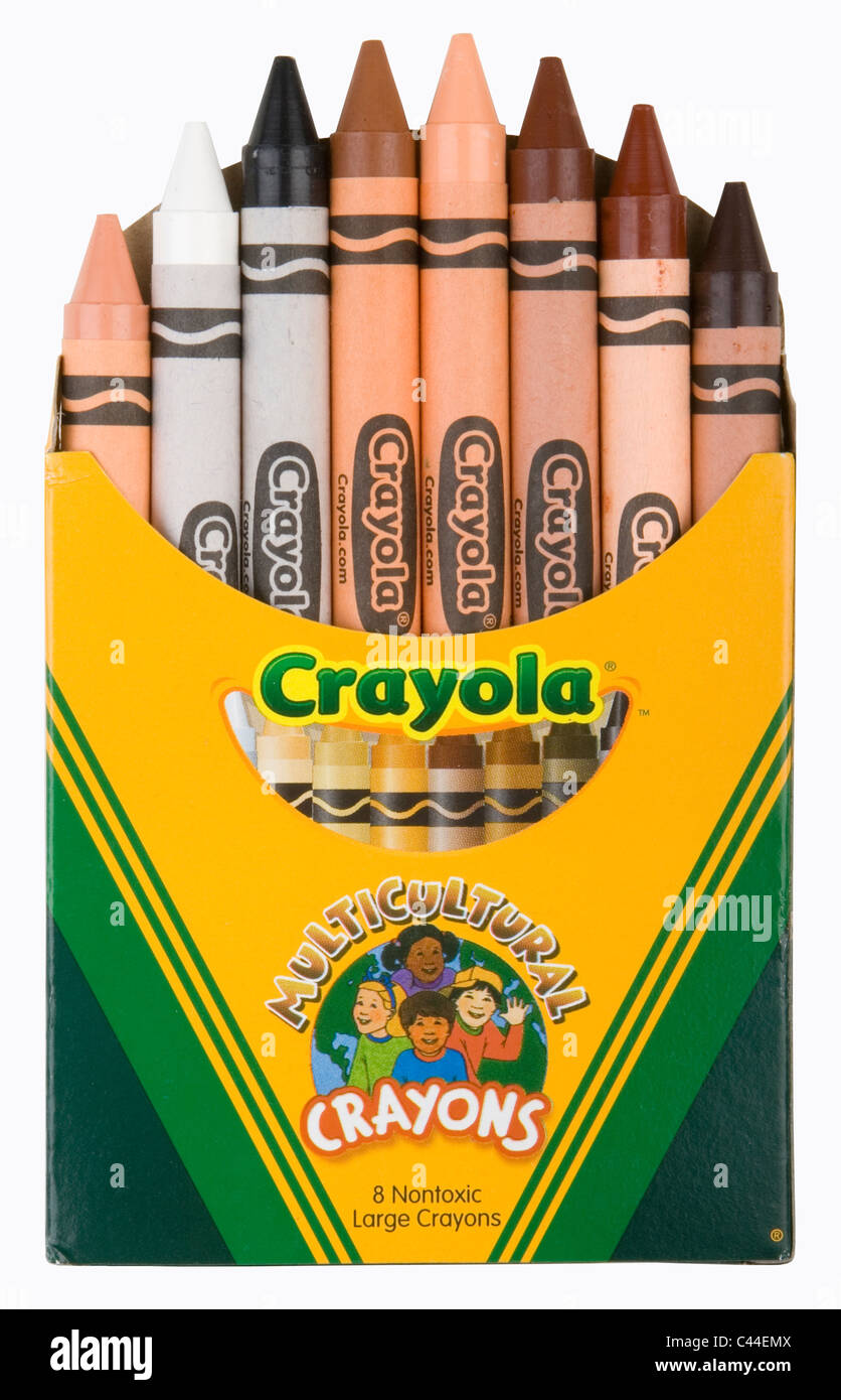 Multicultural Crayola Crayons Banque D'Images