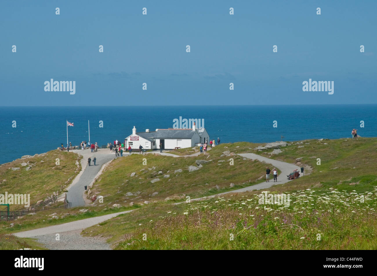 Première et dernière maison de rafraîchissements Angleterre Cornwall Lands End Banque D'Images