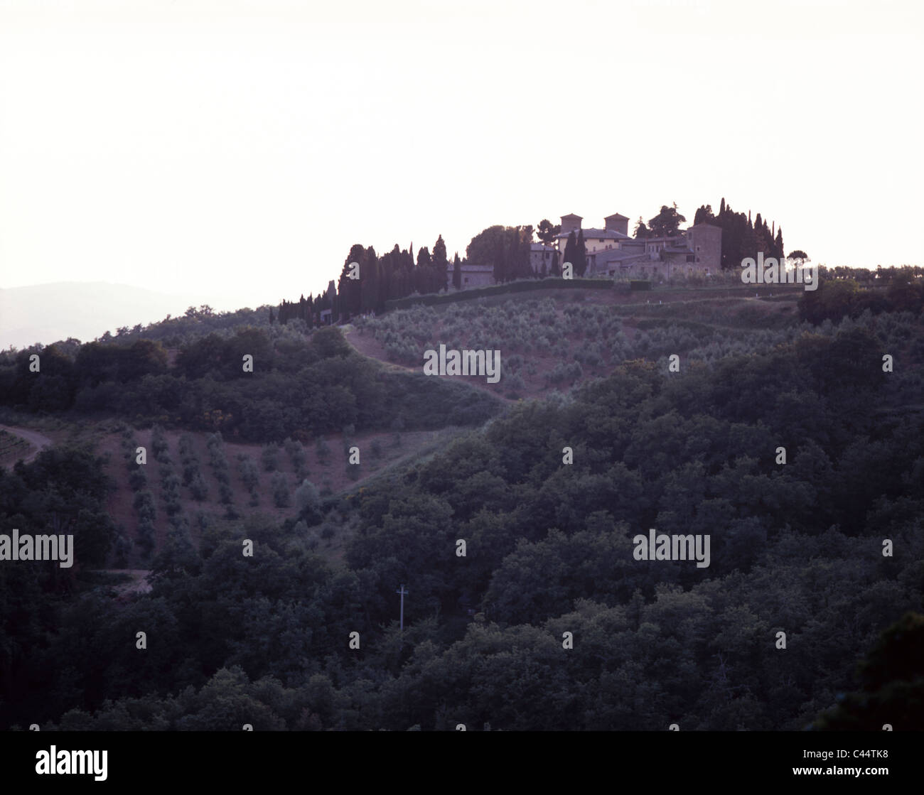 Winery Castello d'Avola près de Radda in Chianti, Toscane, Italie Banque D'Images