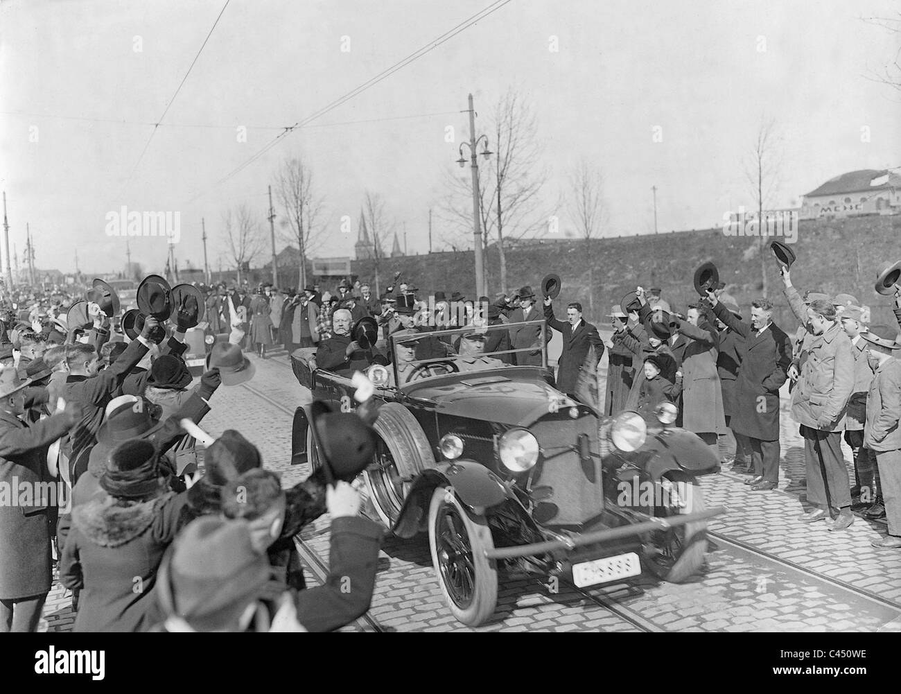 Konrad Adenauer et Paul von Hindenburg lors de la célébration de l'émancipation de la Rhénanie, 1926 Banque D'Images