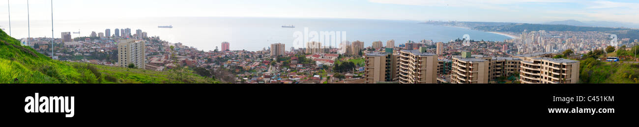 Panorama de Valparaiso - Chili Banque D'Images